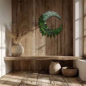 Fern wreath metal wall art botanical tropical decor 5