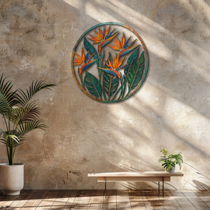 Bird of Paradise metal wall art tropical botanical aluminum wall decor 6