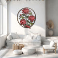 Chrysanthemum butterfly metal wall art floral botanical aluminum wall decor