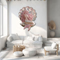 Mermaid Shell UV printed aluminum metal wall art for pastel ocean bedroom nursery and beach house decor