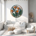 Bird of Paradise metal wall art tropical botanical aluminum wall decor