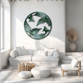 Fern butterfly metal wall art botanical garden decor