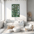 Tropical fern leaf metal wall art botanical greenery decor