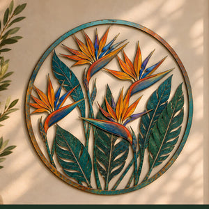 Bird of Paradise metal wall art tropical botanical aluminum wall decor 1