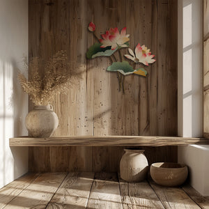 Elegant lotus aluminum wall decor for spa and meditation room interiors 5