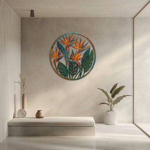 Bird of Paradise metal wall art tropical botanical aluminum wall decor 5