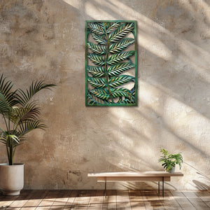 Tropical fern leaf metal wall art botanical greenery decor 6
