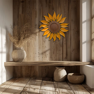 Rustic Sunflower Garden UV printed aluminum metal wall art for outdoor patio yard and farmhouse decor 8
